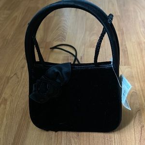New Hard shell black velvet bag